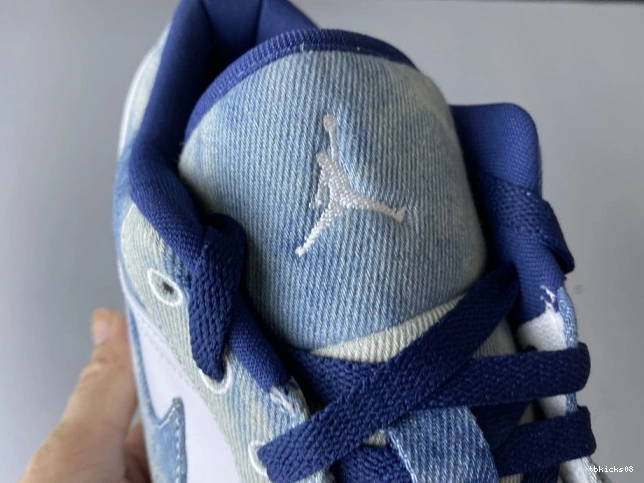 Rep TBkick Denim Air Jordan Low CZ8455-100 Washed 1 0718